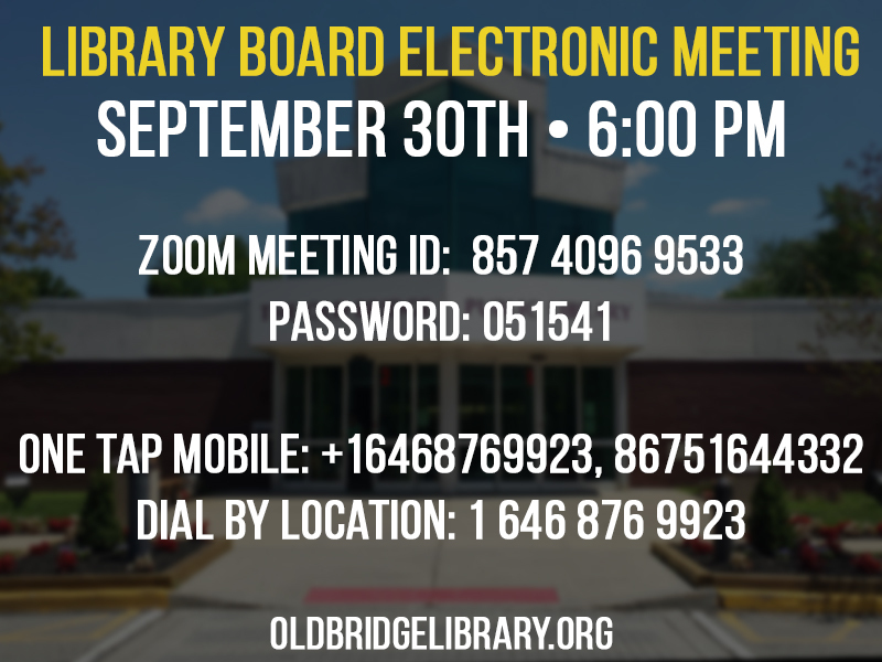 Library Board Zoom Info September 30th