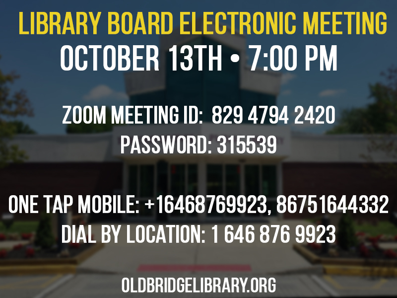 Library Board Zoom Info October 13