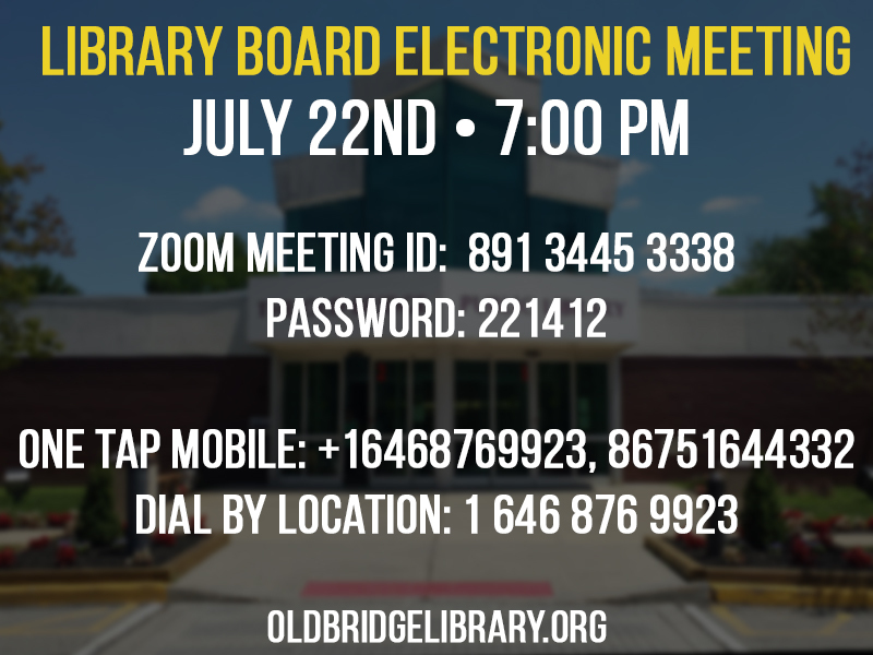 Library Board Zoom Info July 22