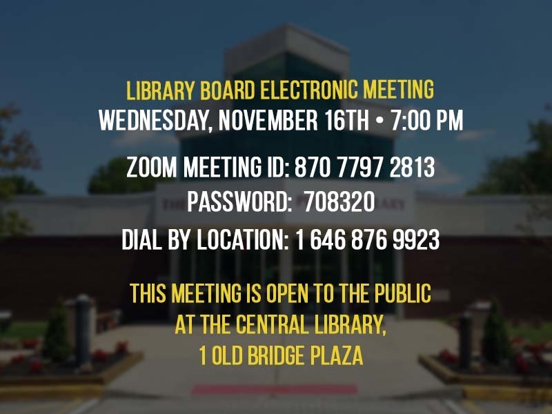 Library Board Electronic Meeting November 16th, 2022