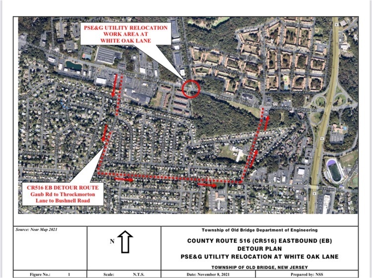 Construction Work & Detour Notice- County Route 516 | Old Bridge Township