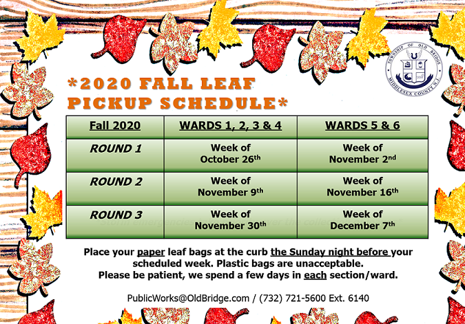 Fall Leaf Schedule