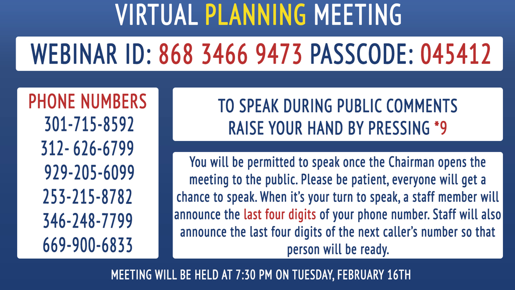 Planning Meeting Info
