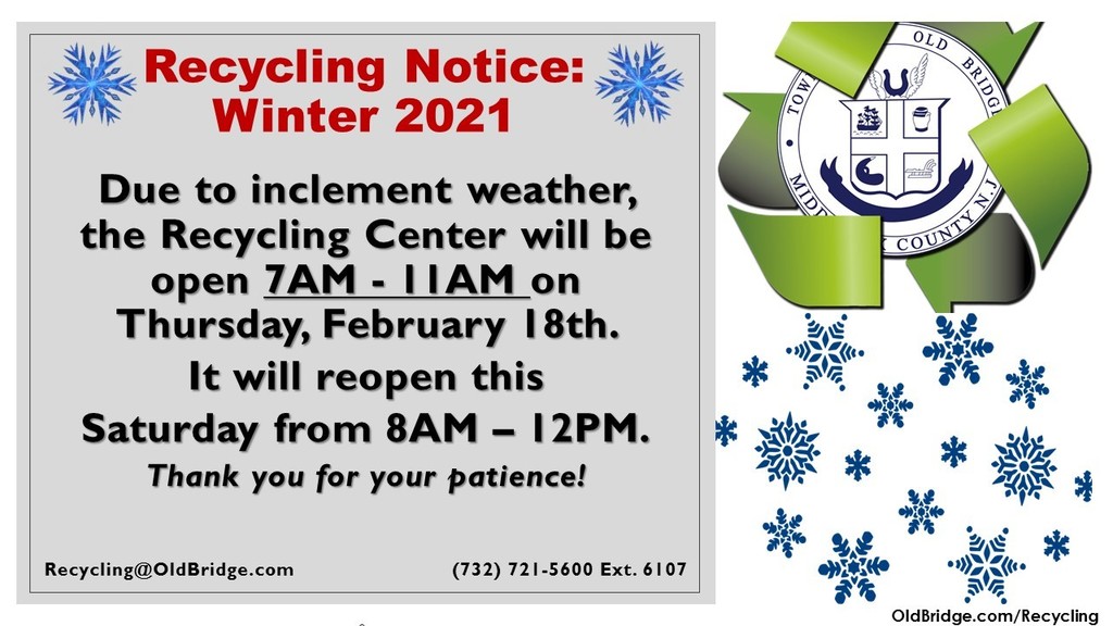 Recycling Center Early Closing