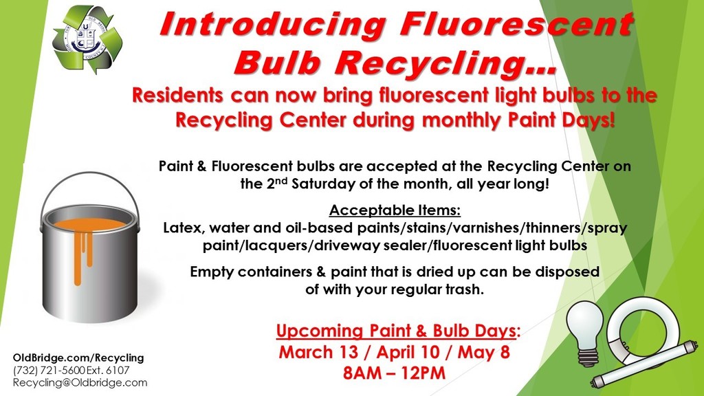 Paint and Lightbulb Recycling Graphic