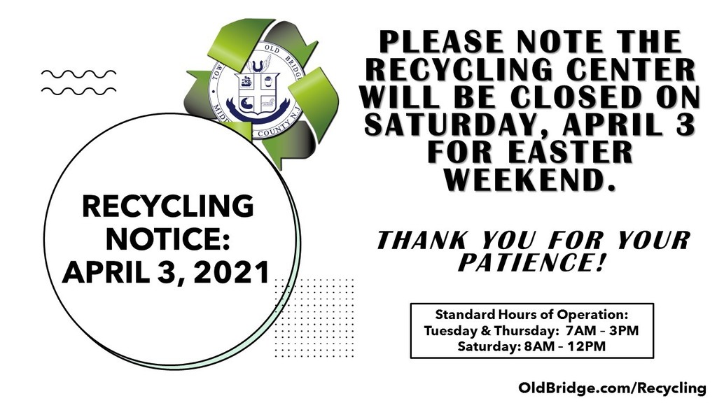 Recycling Center Closed for Easter
