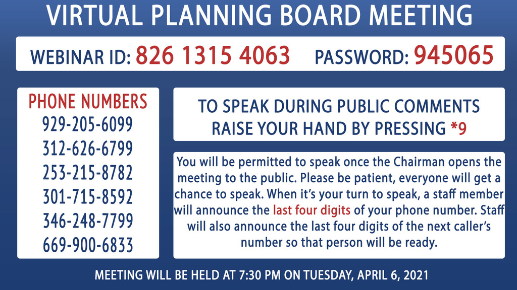 Planning Meeting Info