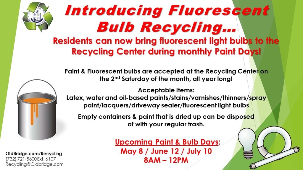 Paint and Lightbulb Recycling Graphic