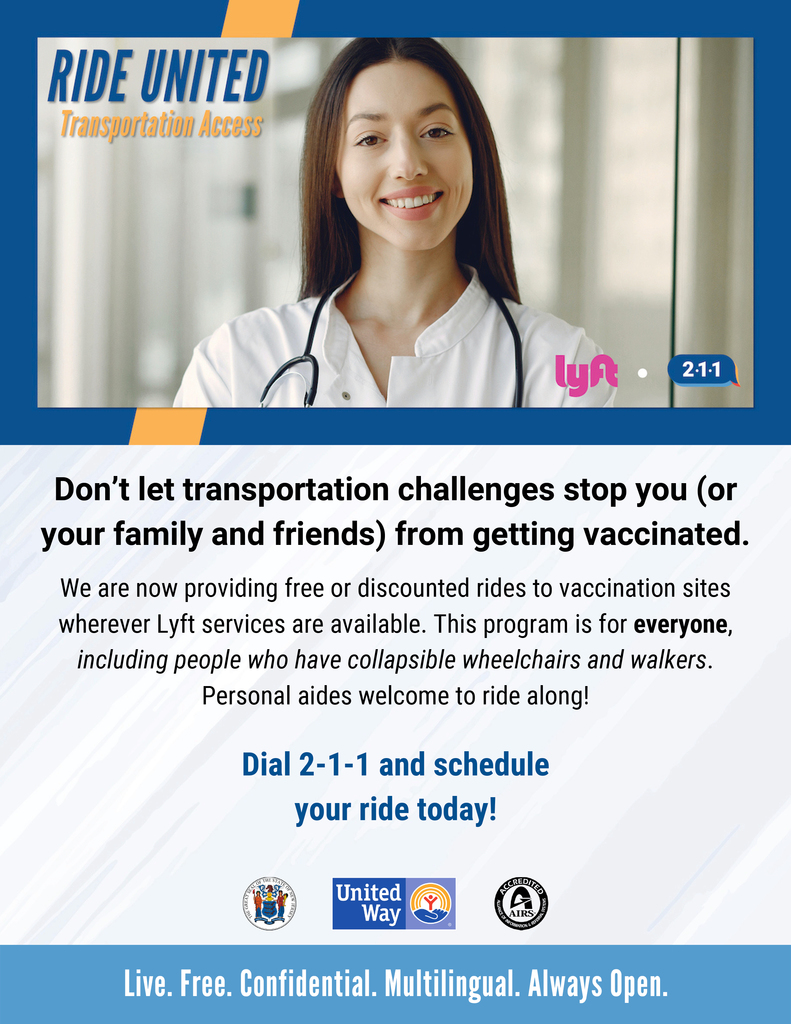 Free ride to vaccine flyer