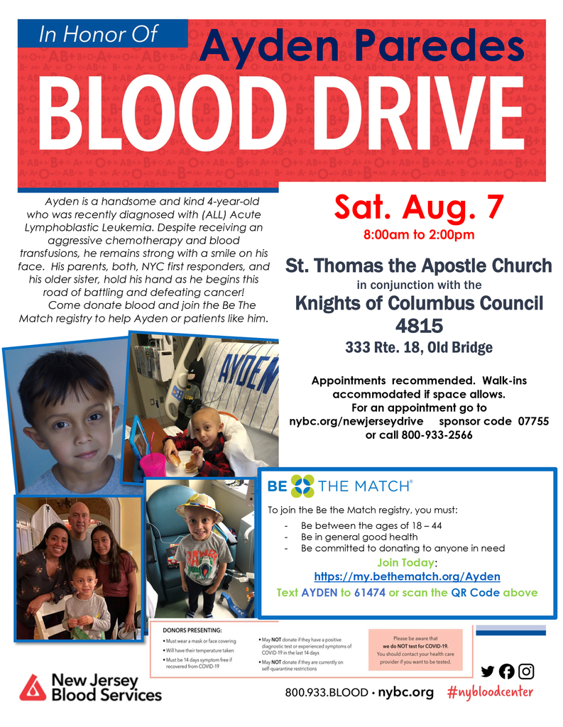 August 7th Blood Drive