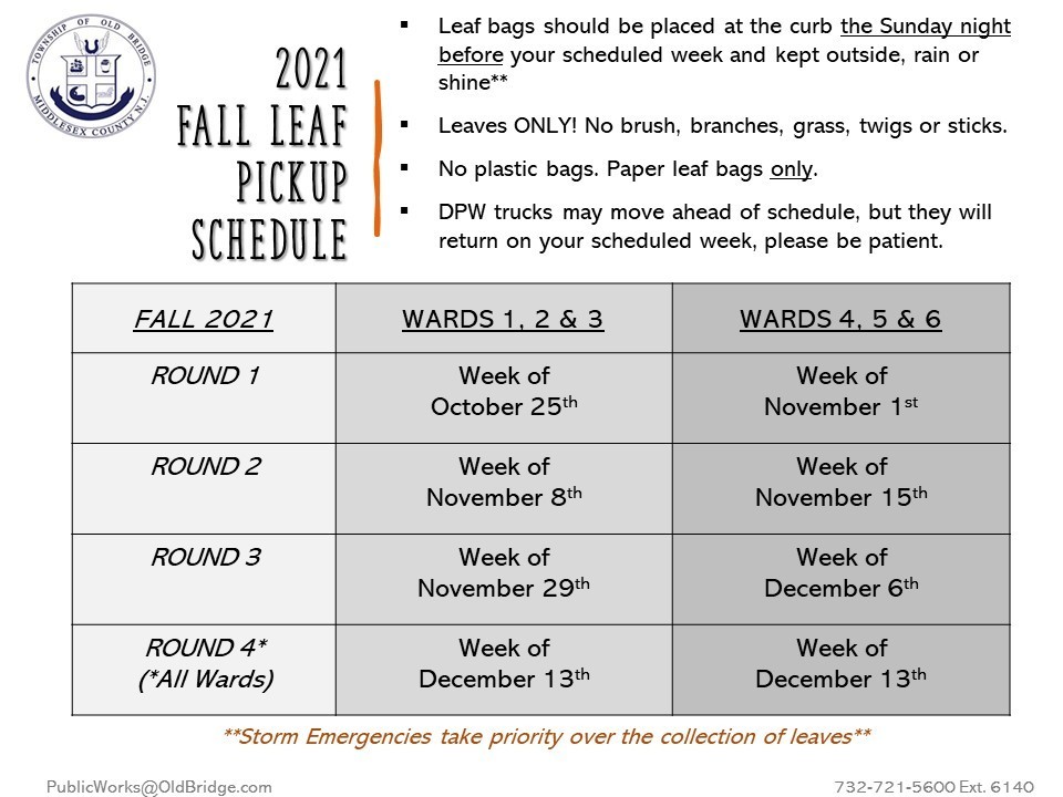 Leaf Pickup Schedule