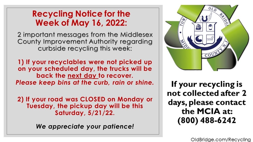 Recycling Notice May 16th